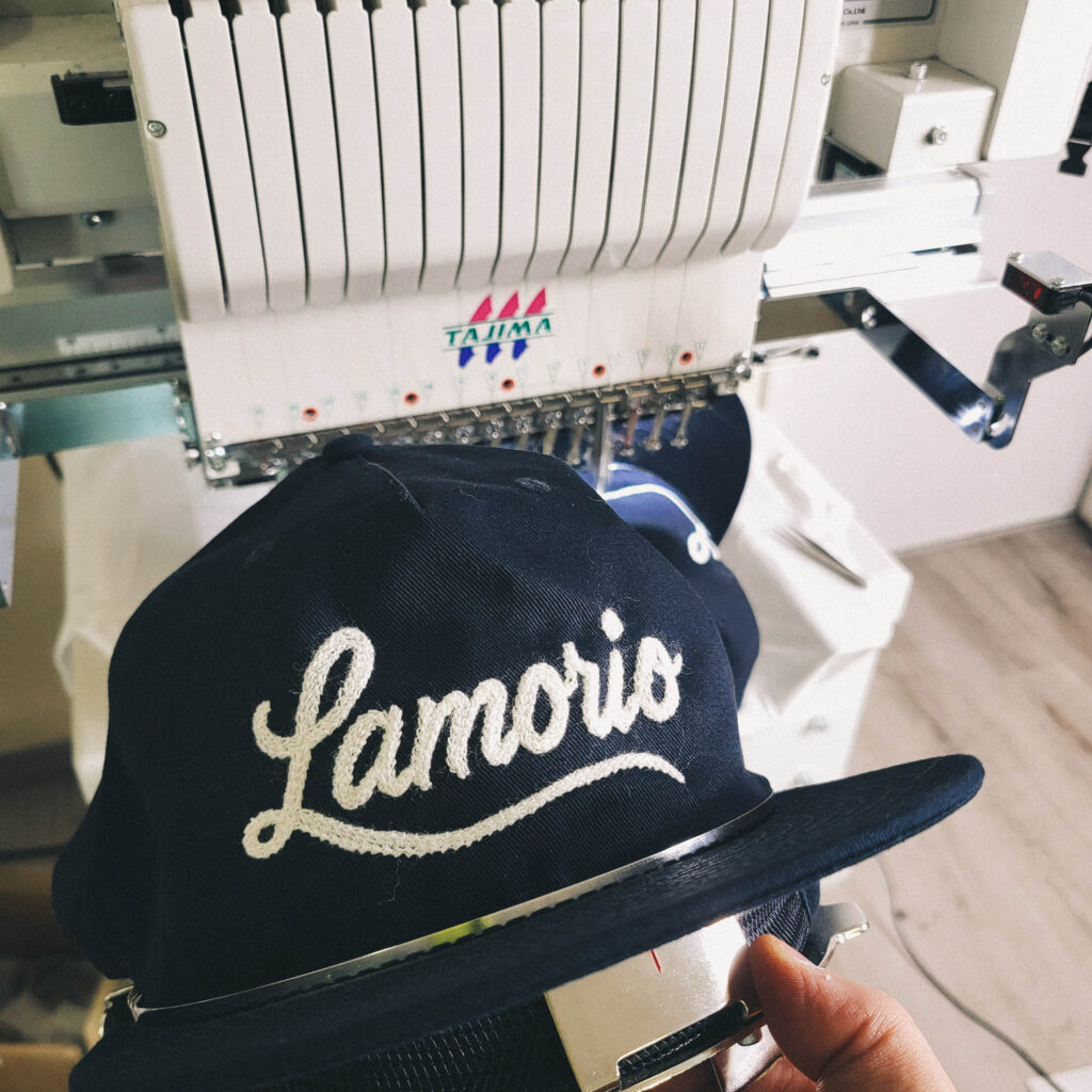Bestickung Kappen für Lamorio