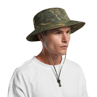 Wide Brim Camo Bucket Hat