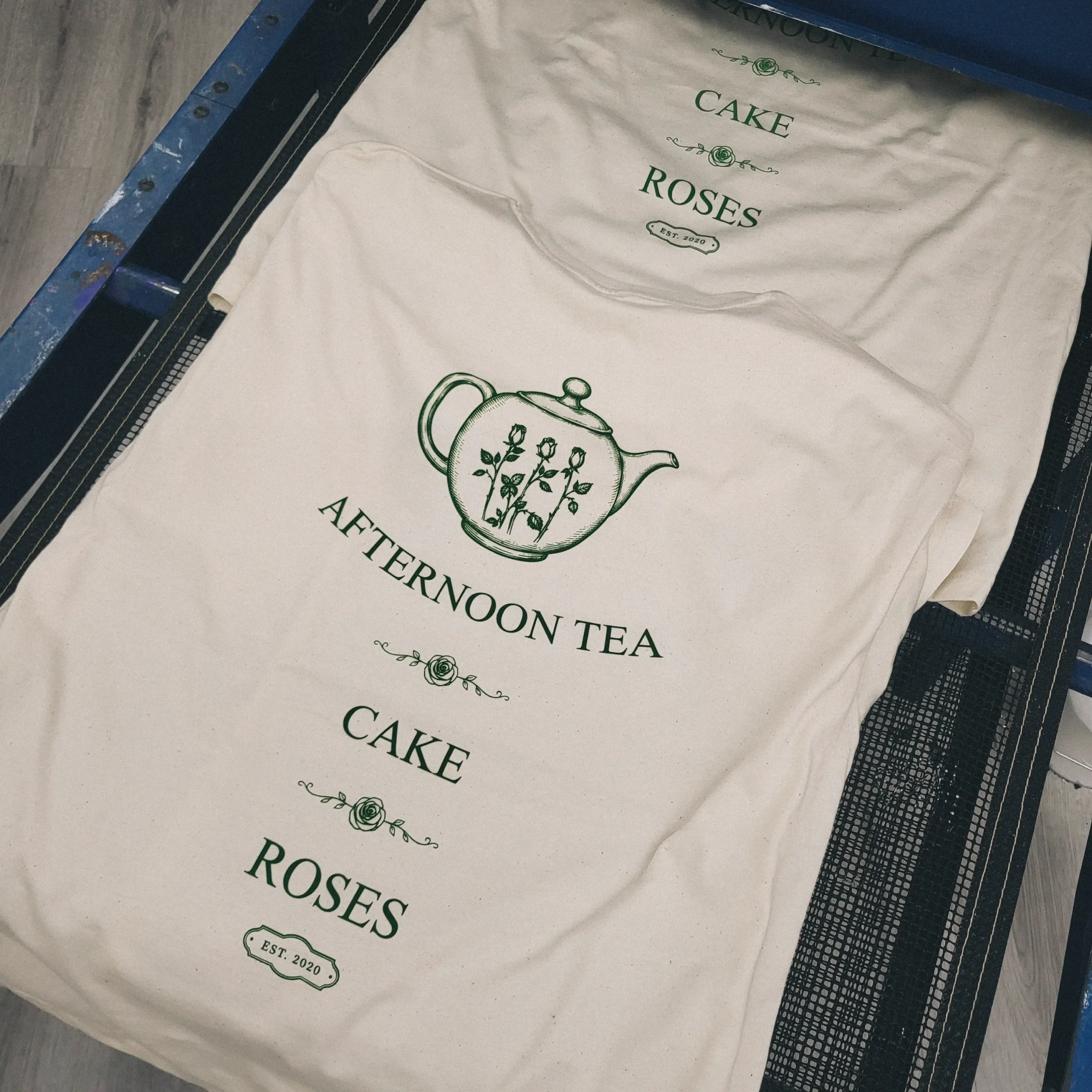 Siebdruck auf Breezer T-Shirts für Rosenpark Dräger