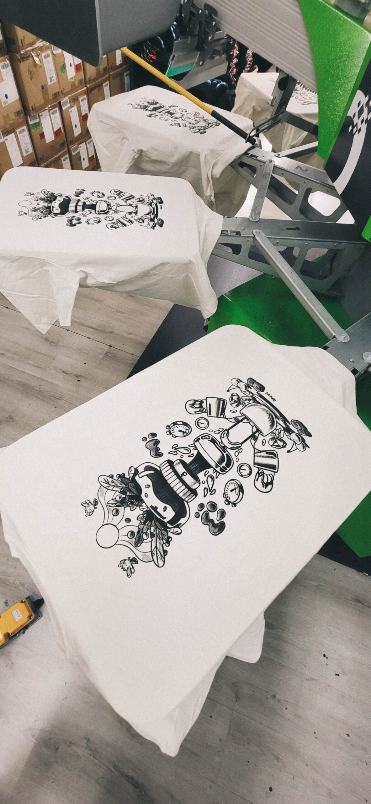 Siebdruck T-Shirts für Milomi Cafe