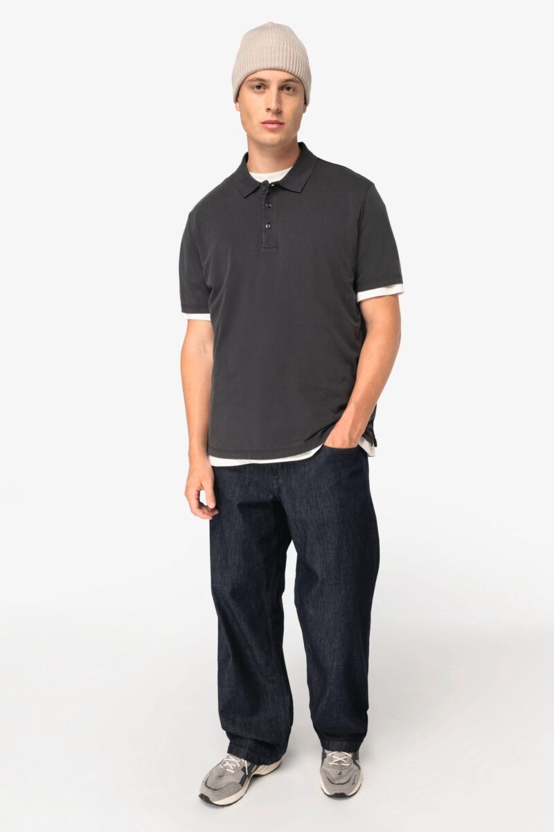 Ausgewaschenes Herren-Polohemd aus Jersey