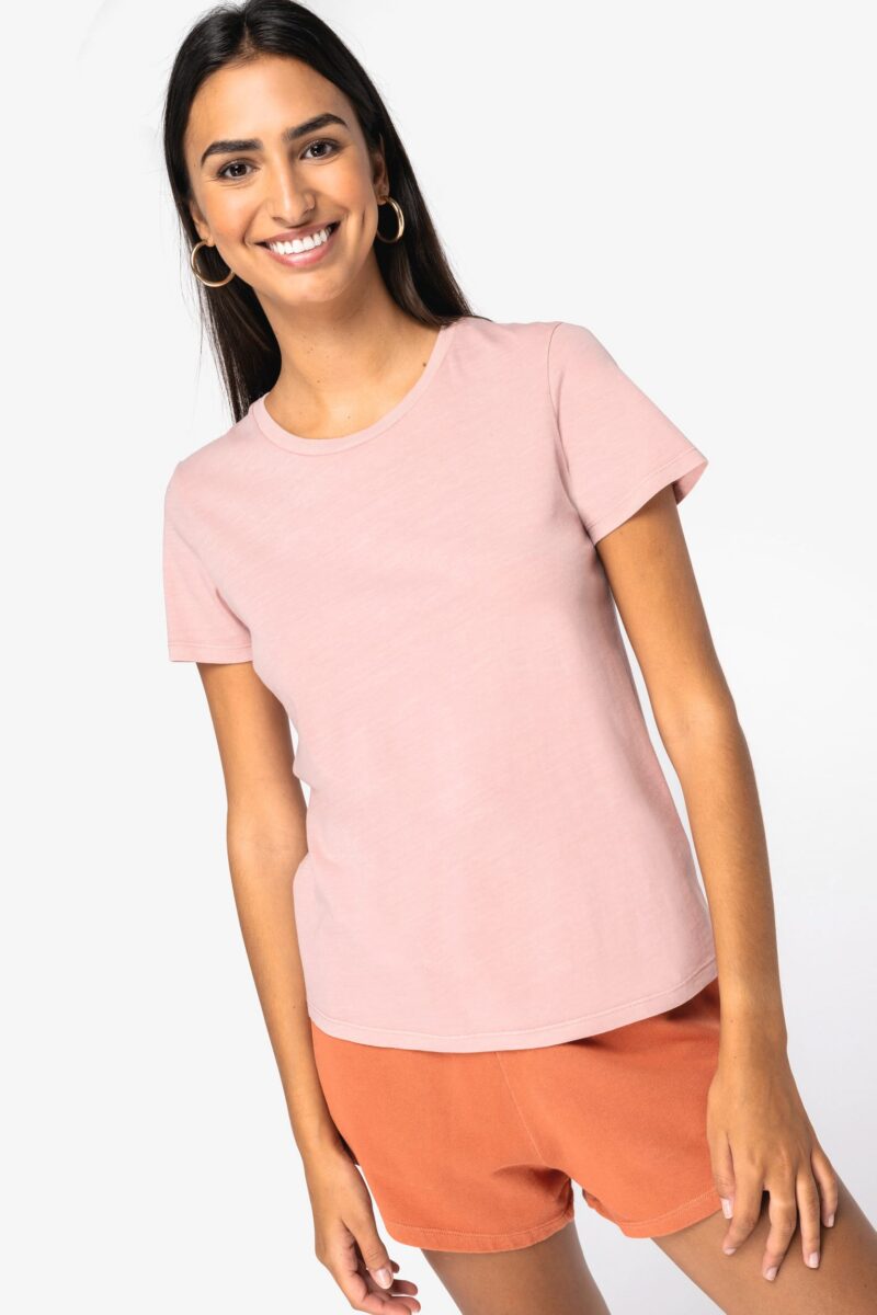 Umweltfreundliches ausgewaschenes Damen-T-Shirt
