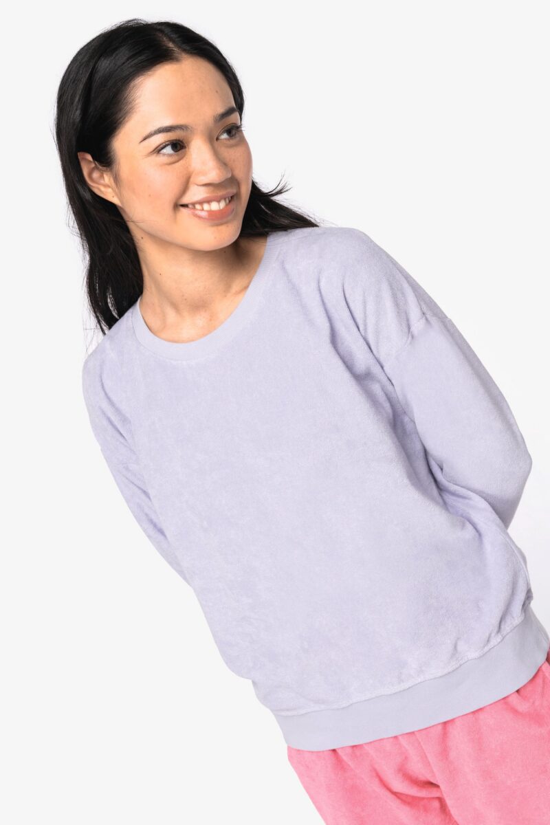 Umweltfreundliches Damen-Sweatshirt aus Frottee