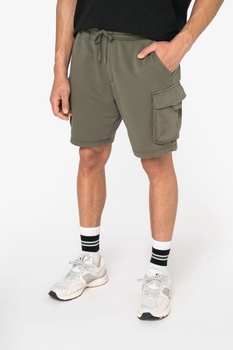 Ausgewaschene French Terry Cargo-Shorts für Herren